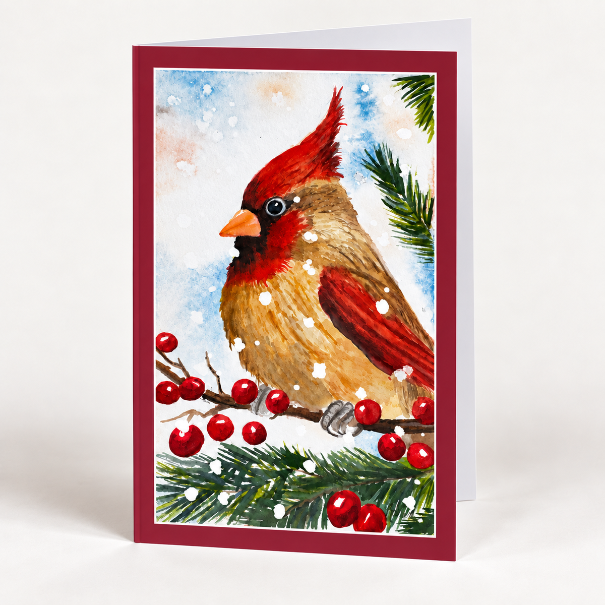 Cardinal Christmas Card set of 4