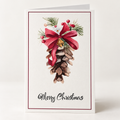 Winter's Ribbon Christmas card set of 4
